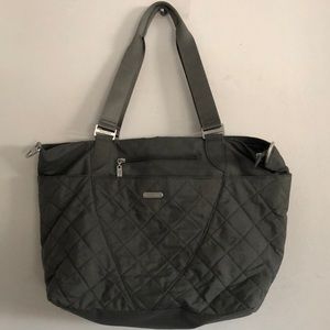 Baggallini quilted tote bag gray